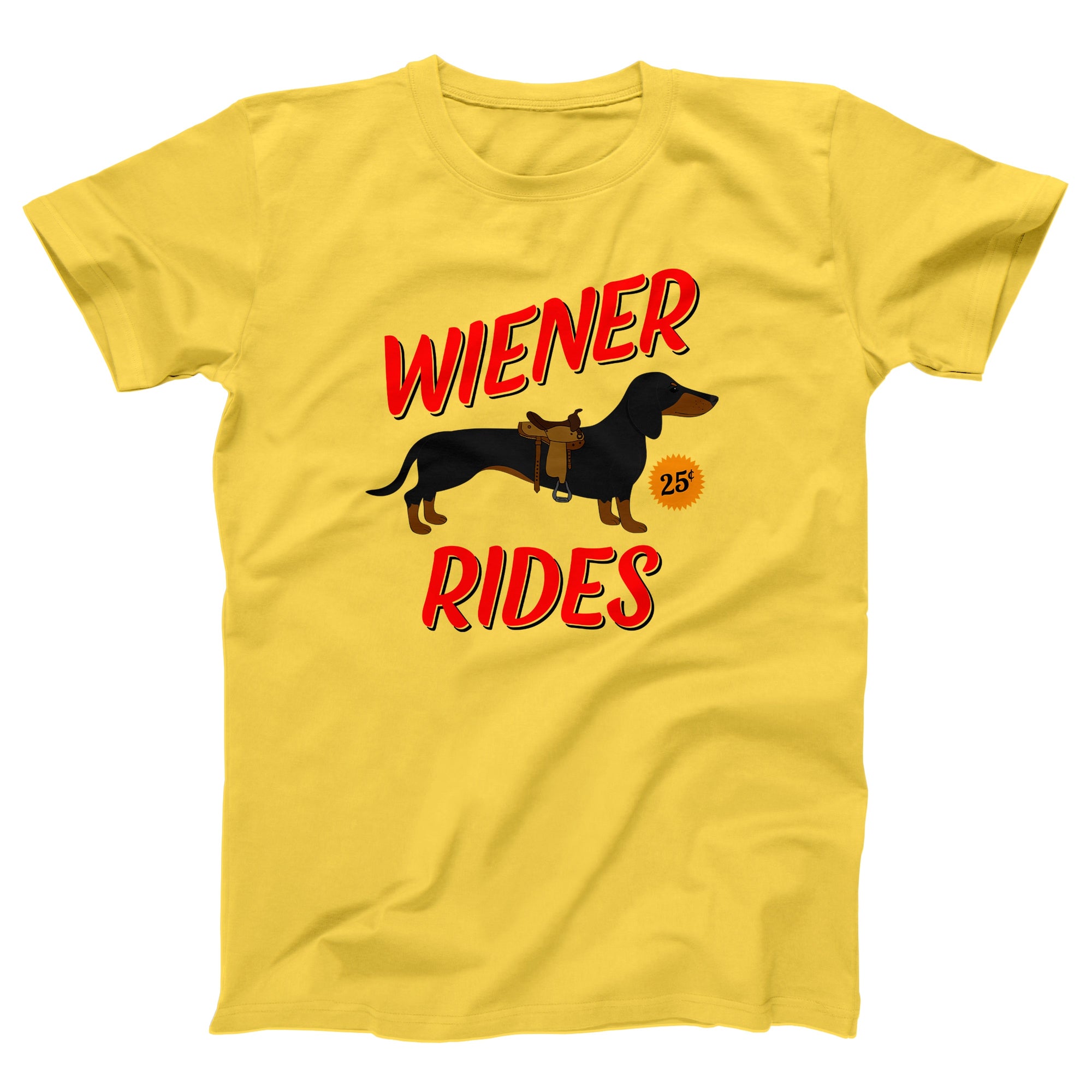 Wiener Rides Adult Unisex T-Shirt - Twisted Gorilla