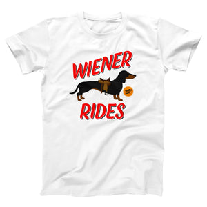 Wiener Rides Adult Unisex T-Shirt - Twisted Gorilla