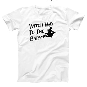 Witch Way To The Bar Adult Unisex T-Shirt Twisted Gorilla