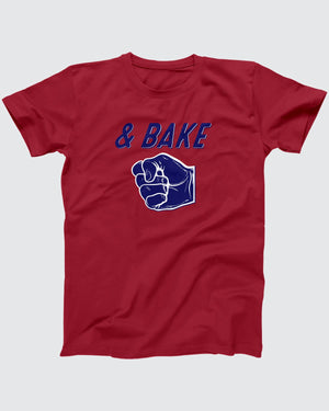 Bake T-Shirt, flat lay on grey