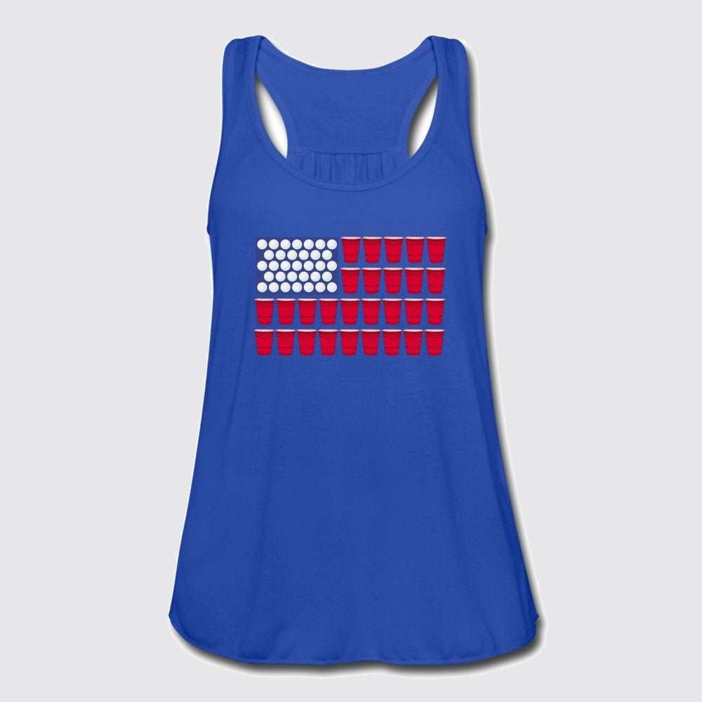 beer pong womens flowy tank top