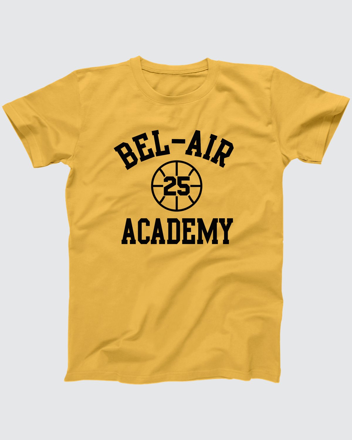 Bel-Air Academy Carlton T-Shirt, flat lay on grey