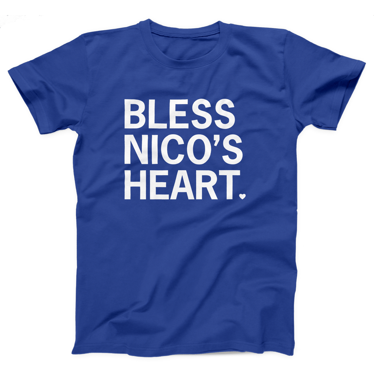 Bless Nico's Heart Adult Unisex T-Shirt - Twisted Gorilla
