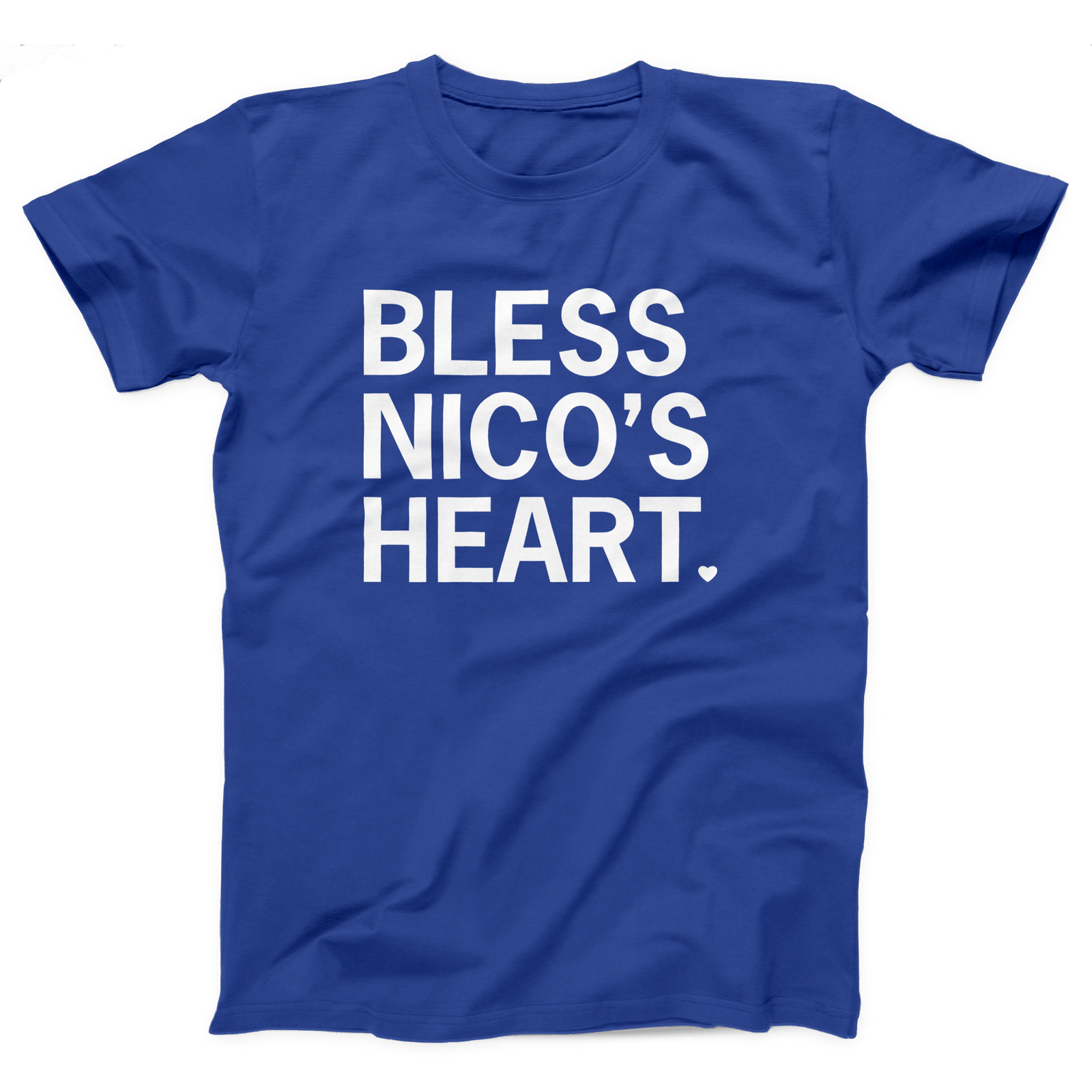 Bless Nico's Heart Adult Unisex T-Shirt - Twisted Gorilla