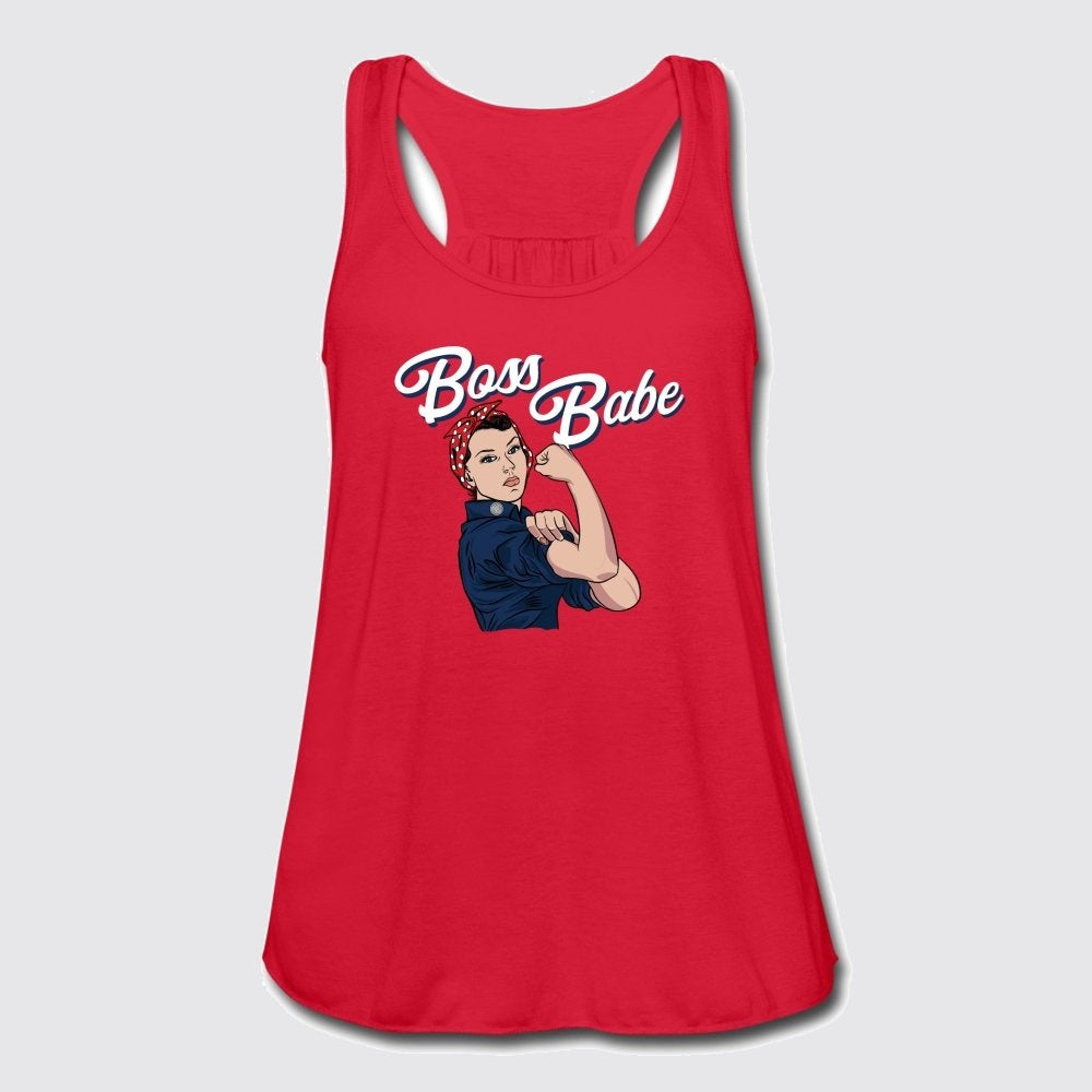 boss babe womens flowy tank top