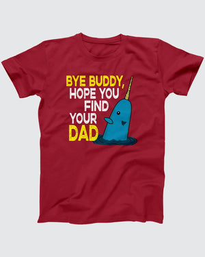 Bye Buddy Hope You Find Your Dad Ugly Sweater, flat lay on grey