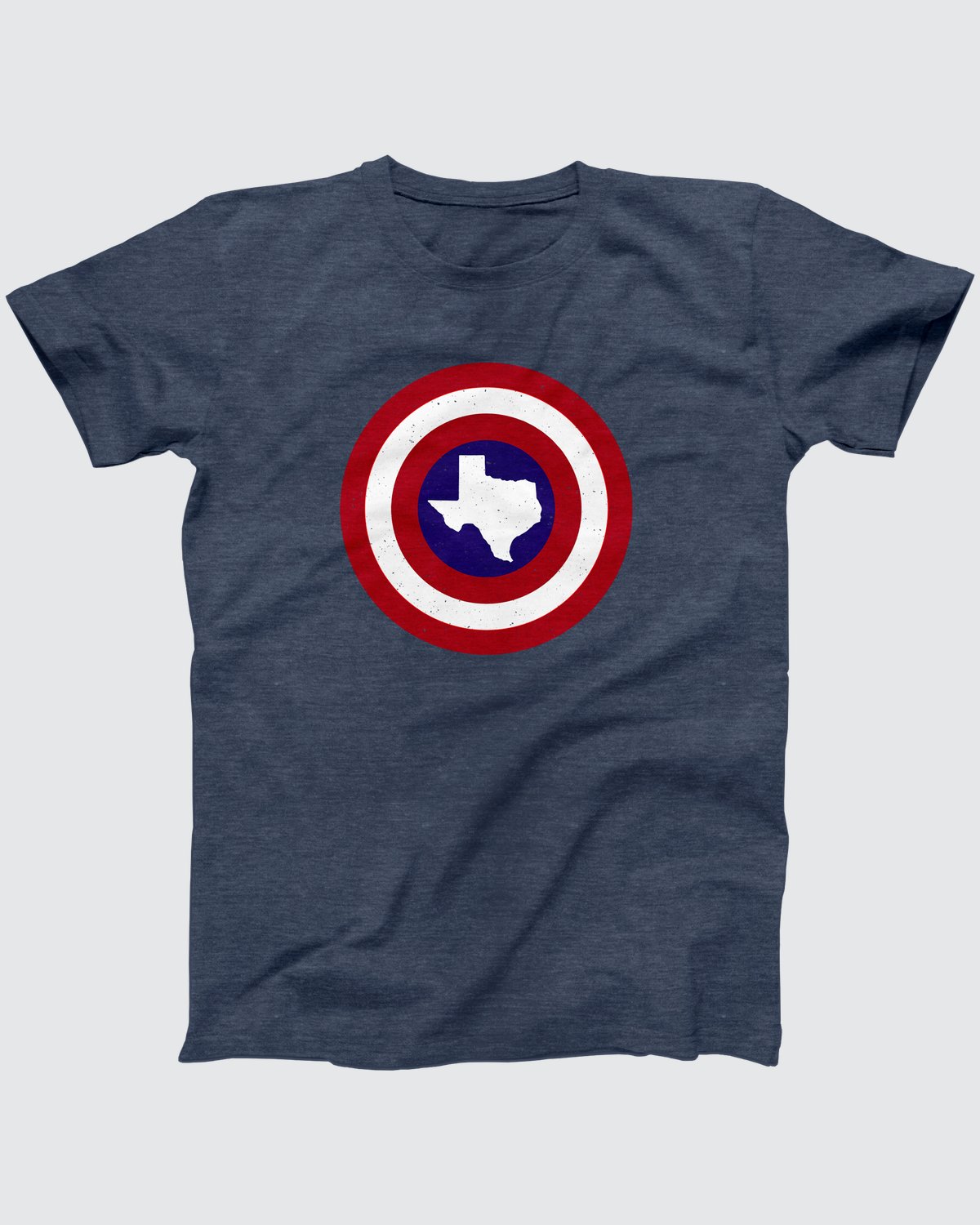 Captain Texas T-Shirt, flat lay on grey