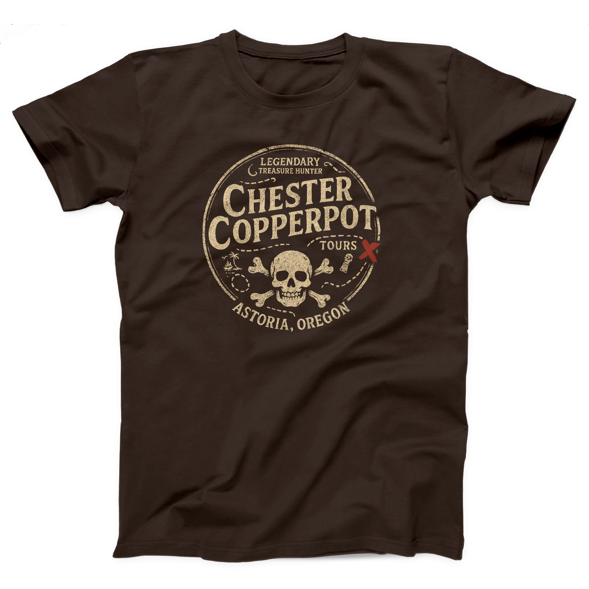 Chester Copperpot Treasure Hunter Tours Adult Unisex T-Shirt