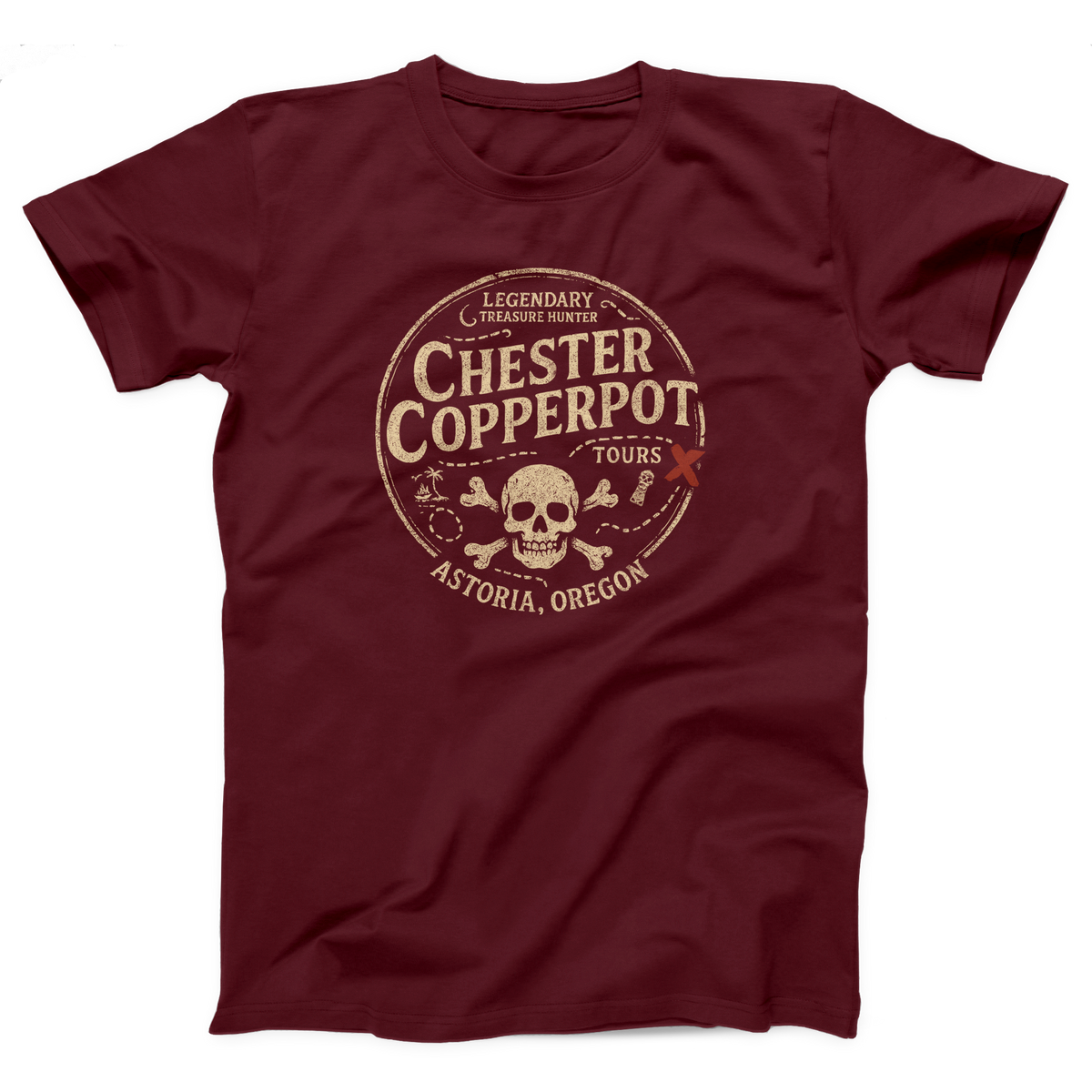 Chester Copperpot Treasure Hunter Tours Adult Unisex T-Shirt