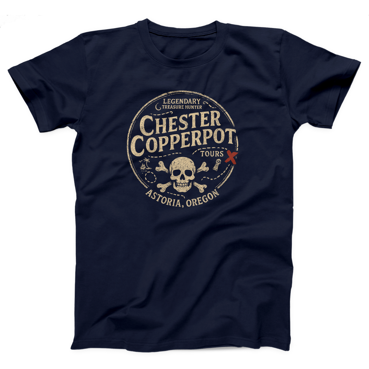 Chester Copperpot Treasure Hunter Tours Adult Unisex T-Shirt