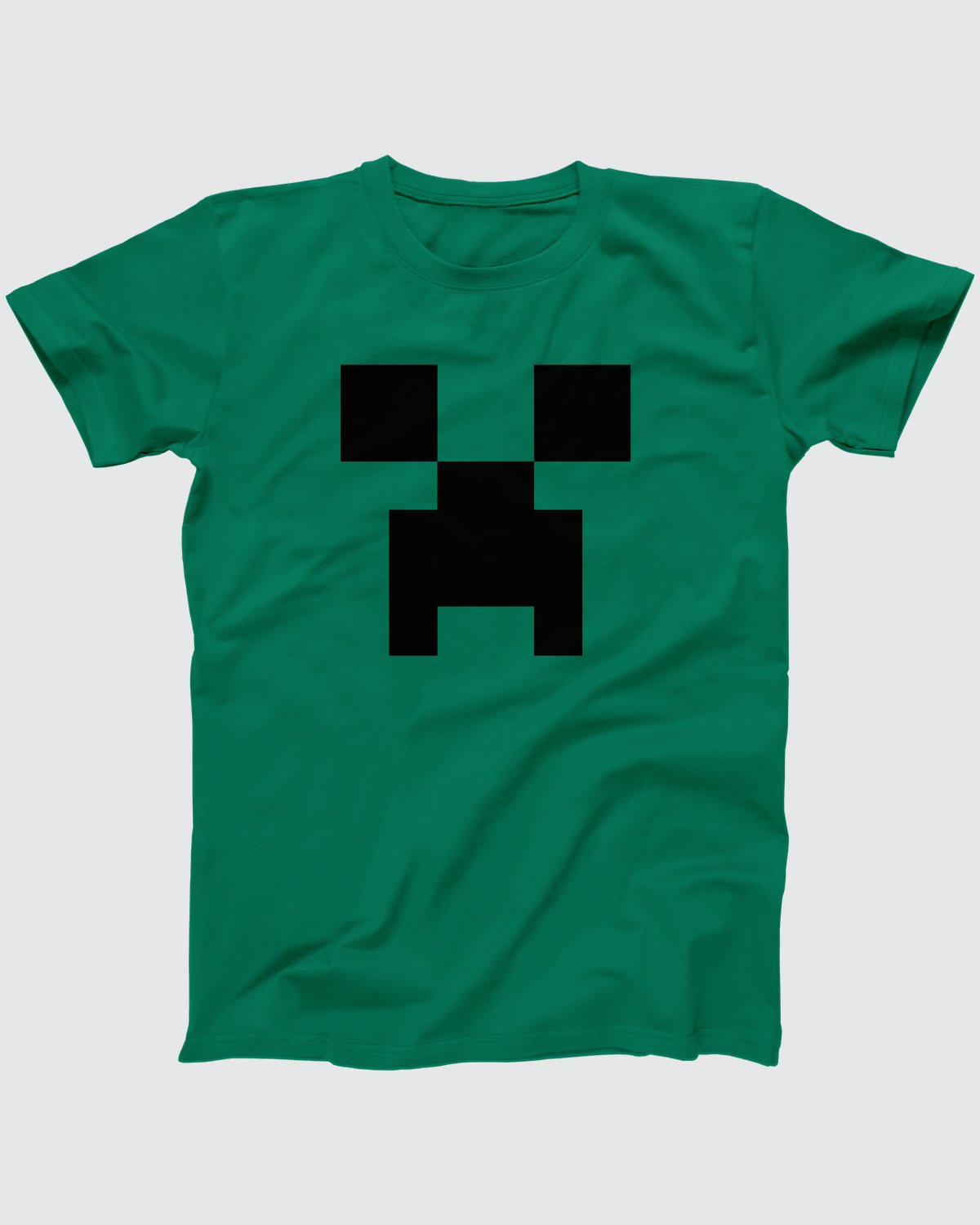 Creeper t-shirt in Kelly, flat lay on grey