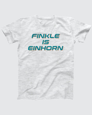 Einhorn is Finkle T-Shirt, flat lay on grey