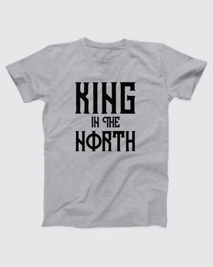 King in the North T-Shirt, flat lay on grey