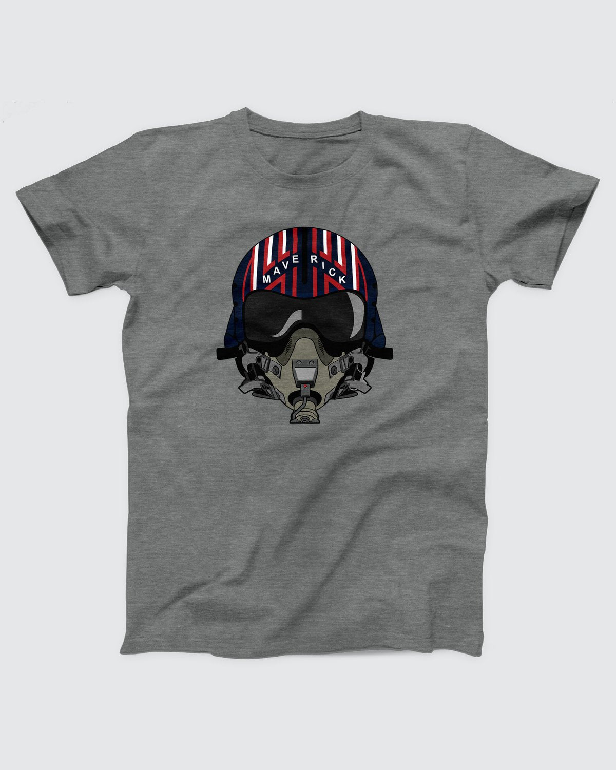 Maverick Helmet T-Shirt, flat lay on grey