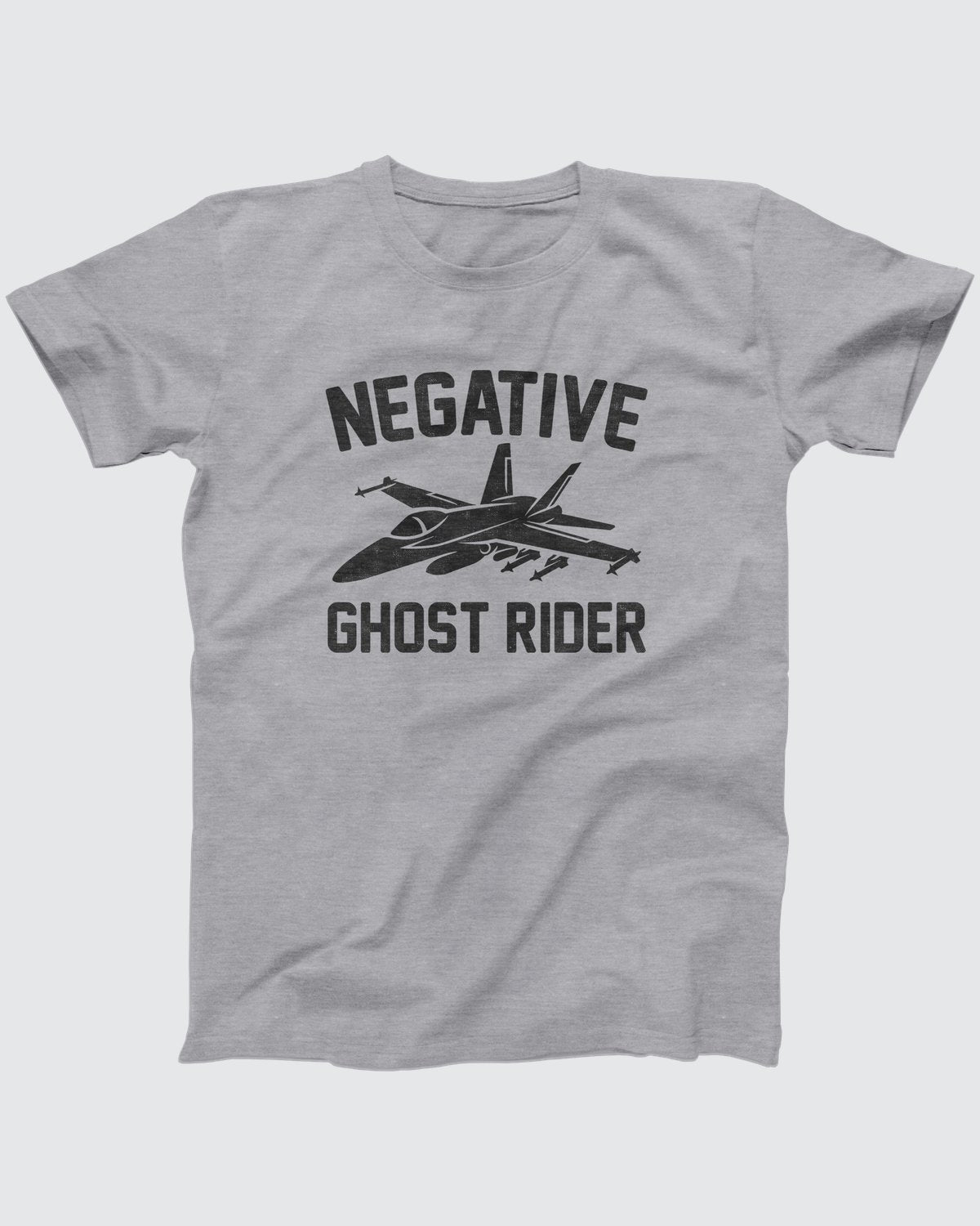 Negative Ghost Rider T-Shirt, flat lay on grey