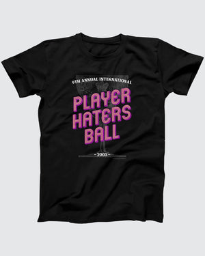 Player Haters Ball Hoodie, flat lay on grey