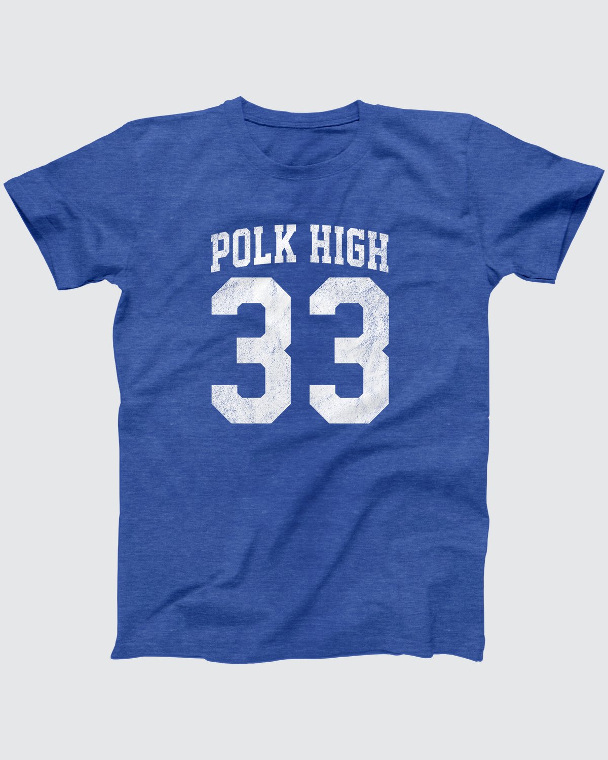 Polk High Al Bundy T-Shirt, flat lay on grey