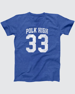 Polk High Al Bundy T-Shirt, flat lay on grey