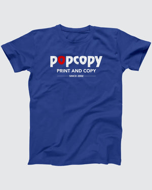 PopCopy T-Shirt, flat lay on grey