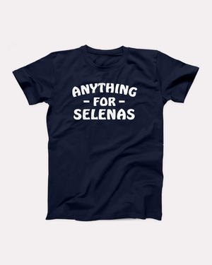 Anything for Selenas T-Shirt, flat lay, Navy