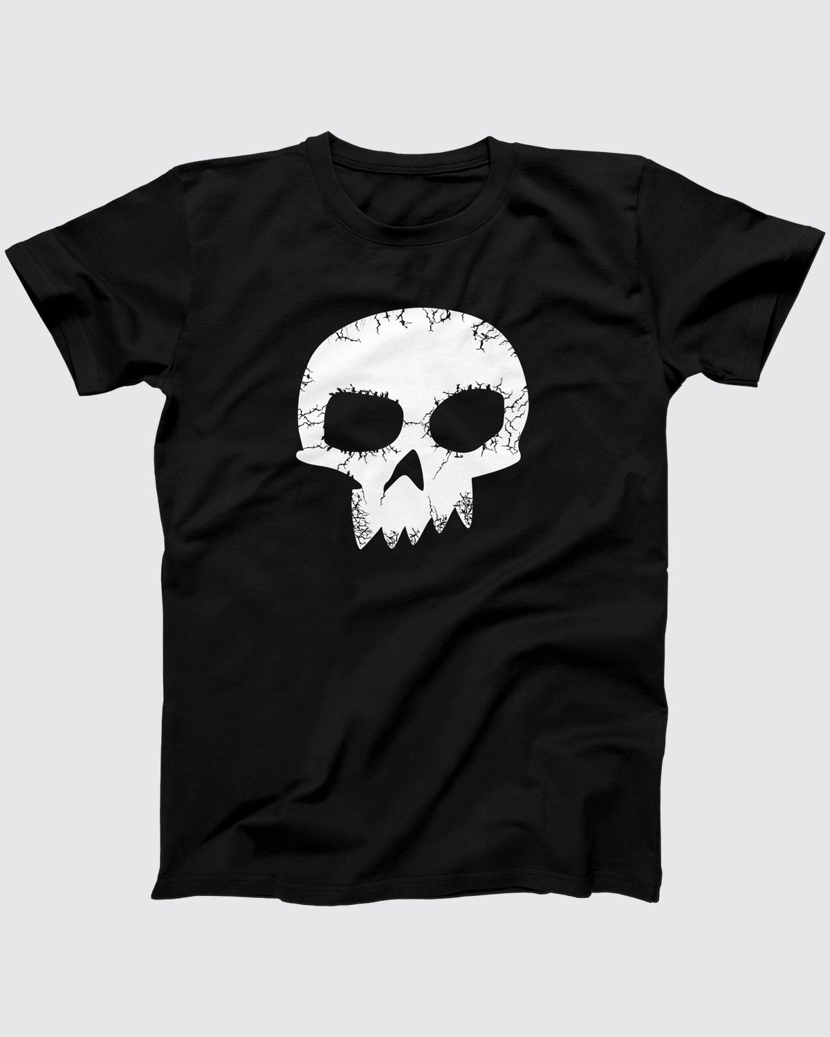 Sid Skull T-Shirt, flat lay on grey