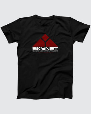 Skynet T-Shirt, flat lay on grey