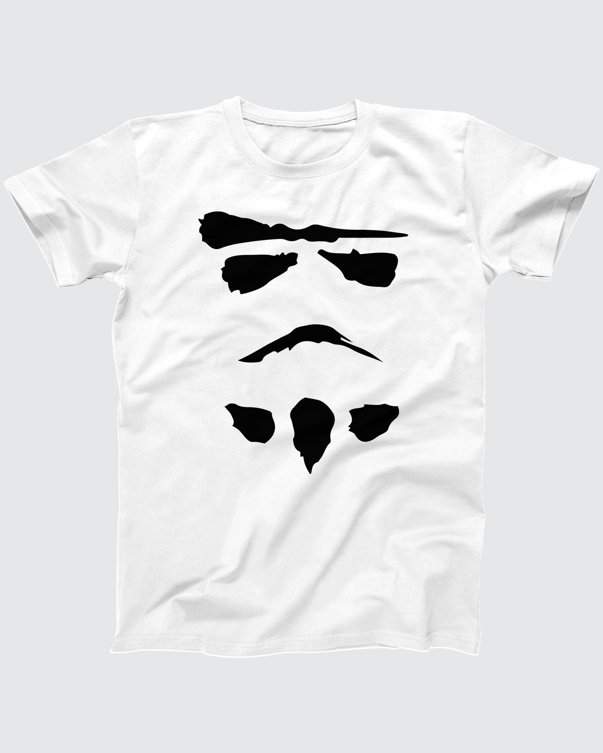 Imperial Ink Blot t-shirt in White, flat lay on grey