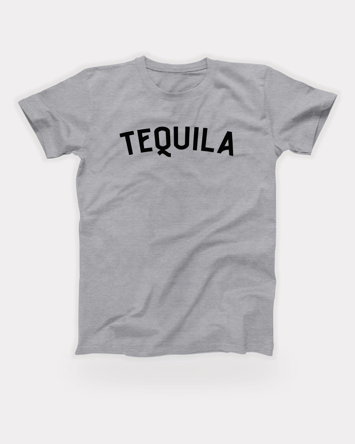 Tequila T-Shirt in Athletic Heather, flat lay on grey