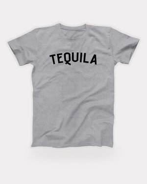 Tequila T-Shirt in Athletic Heather, flat lay on grey