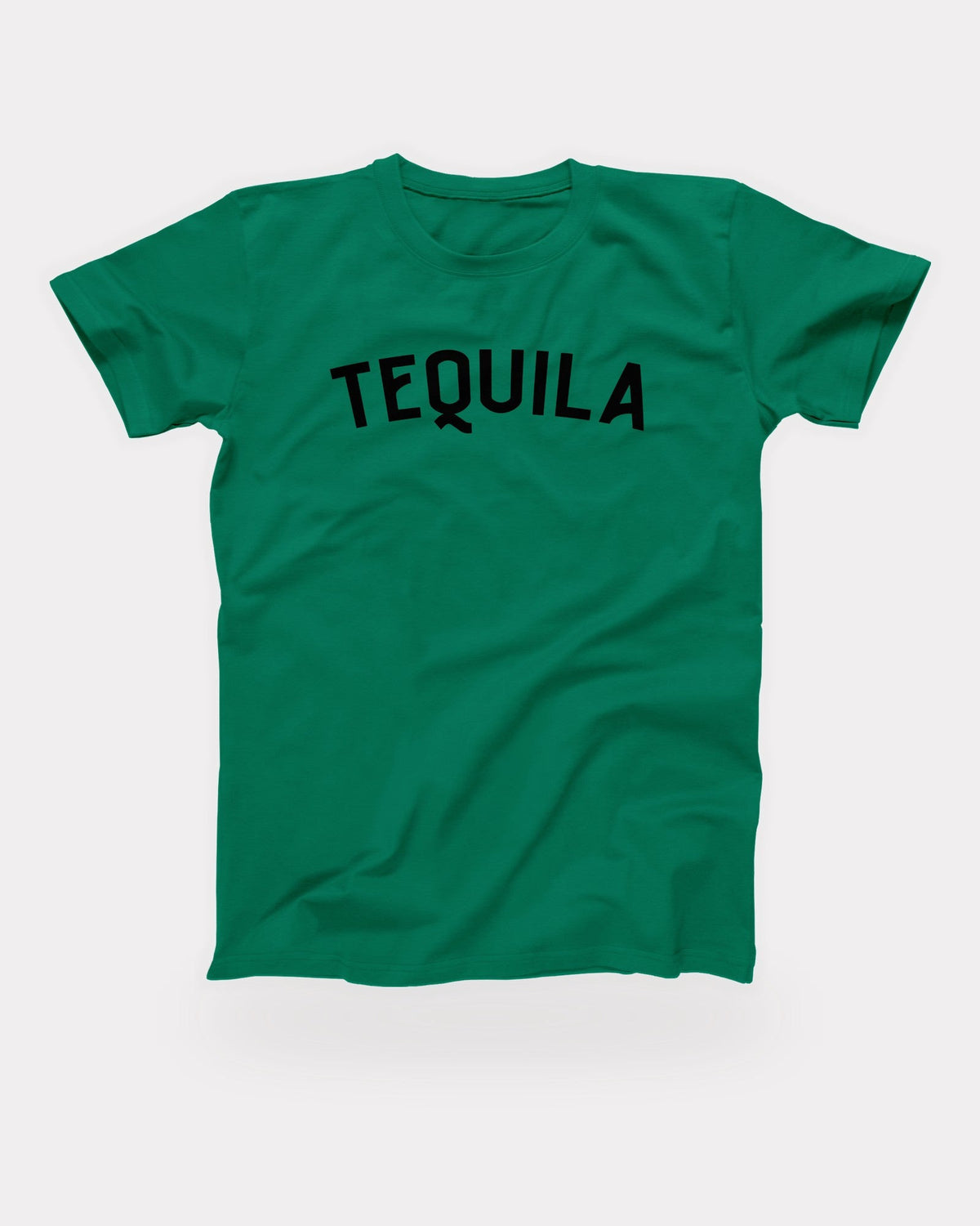 Tequila T-Shirt in Kelly, flat lay on grey
