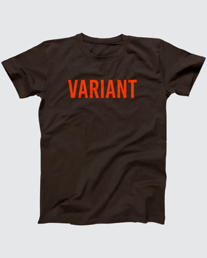Variant t-shirt in Brown, flat lay on grey