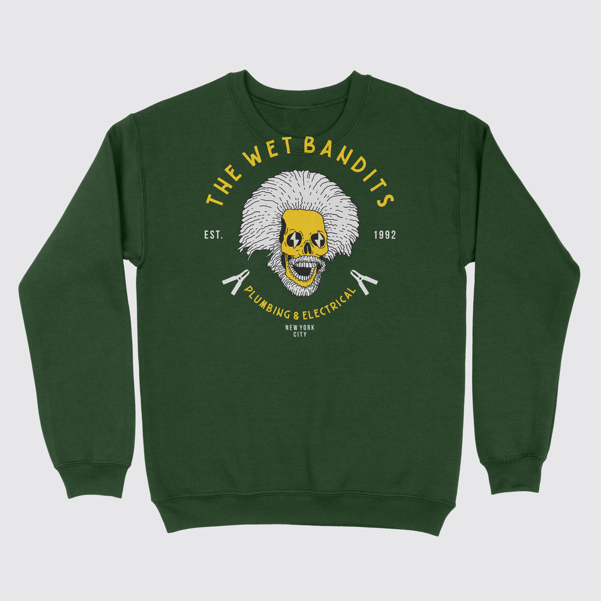 The Wet Bandits Ugly Sweater Forest Green
