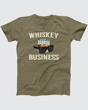 Whiskey Business T-Shirt, flat lay on grey