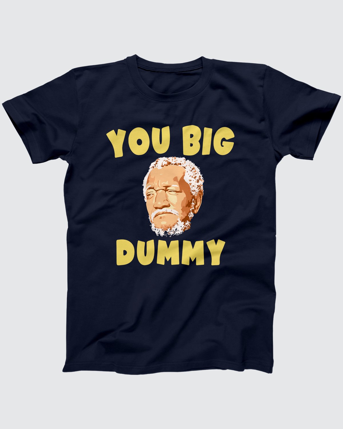 You Big Dummy T-Shirt, flat lay on grey