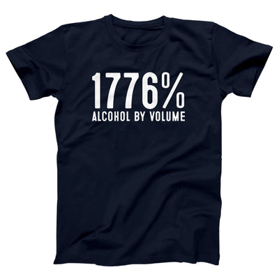 1776% Alcohol By Volume Adult Unisex T-Shirt - Twisted Gorilla