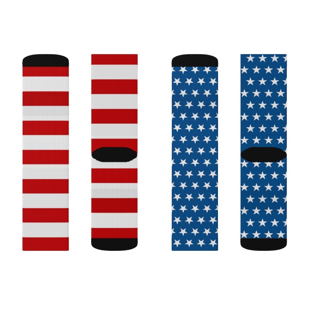 American Flag Adult Crew Socks - Twisted Gorilla