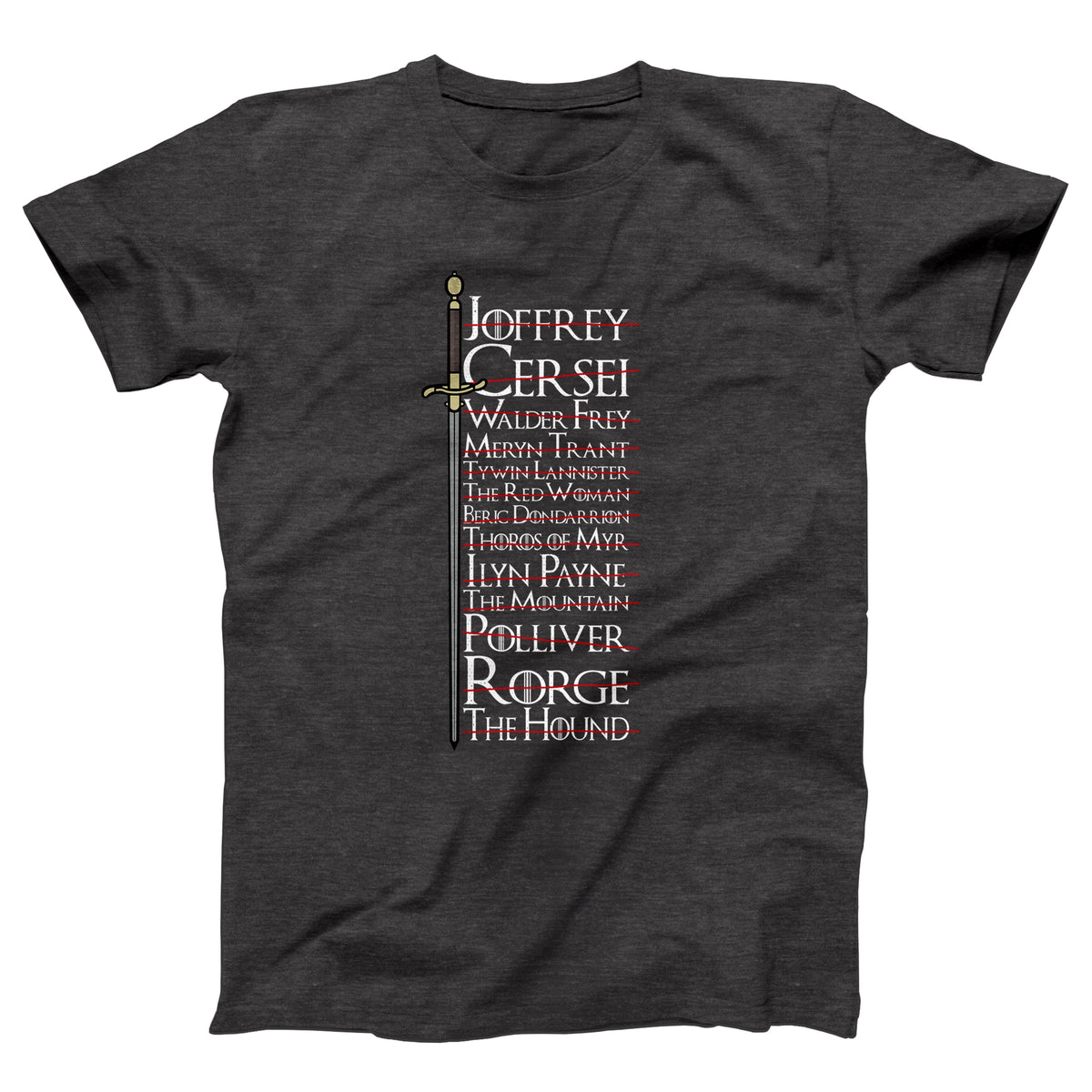 Arya's Kill List Adult Unisex T-Shirt Twisted Gorilla
