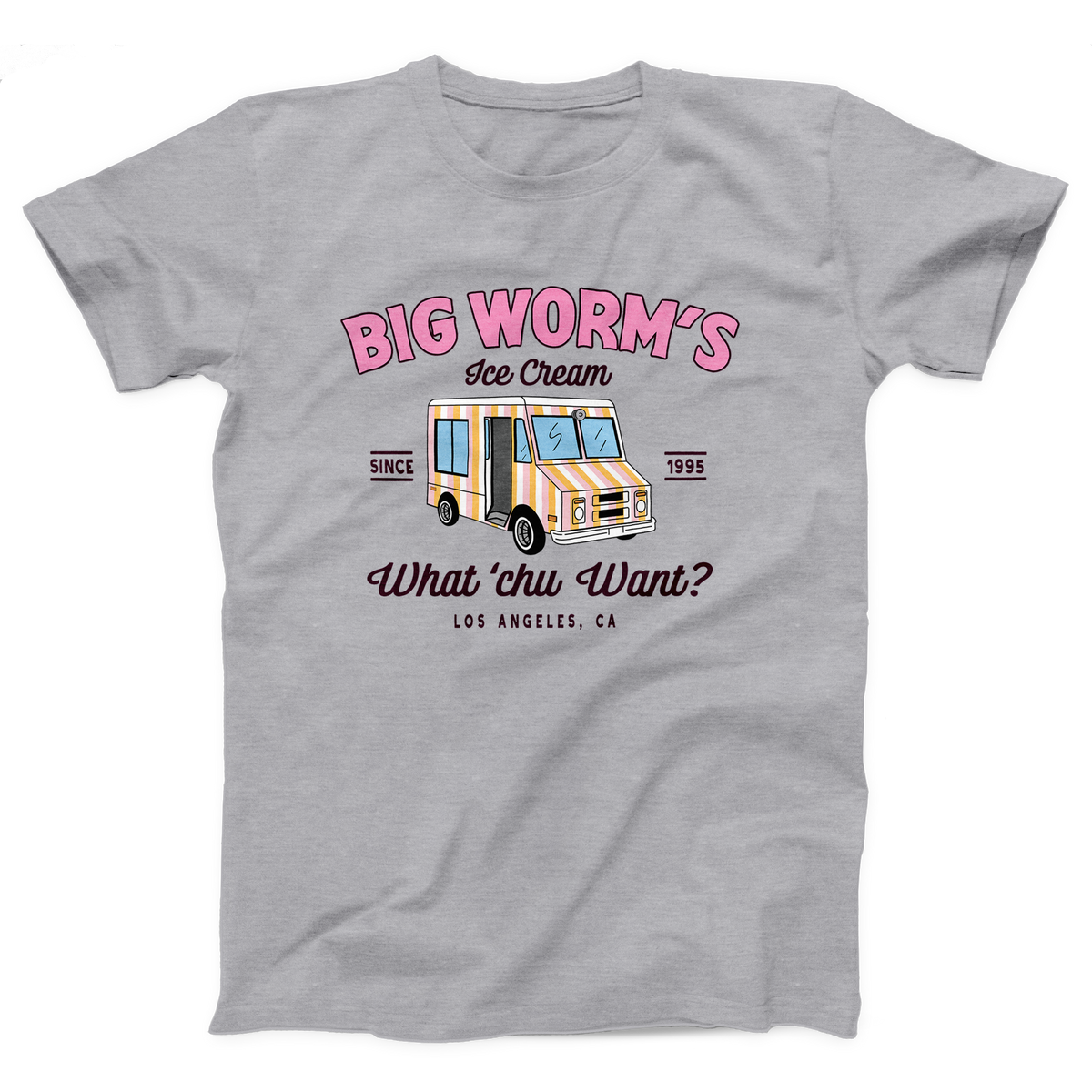 Big Worm's Ice Cream Adult Unisex T-Shirt Twisted Gorilla