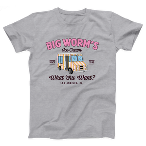 Big Worm's Ice Cream Adult Unisex T-Shirt Twisted Gorilla