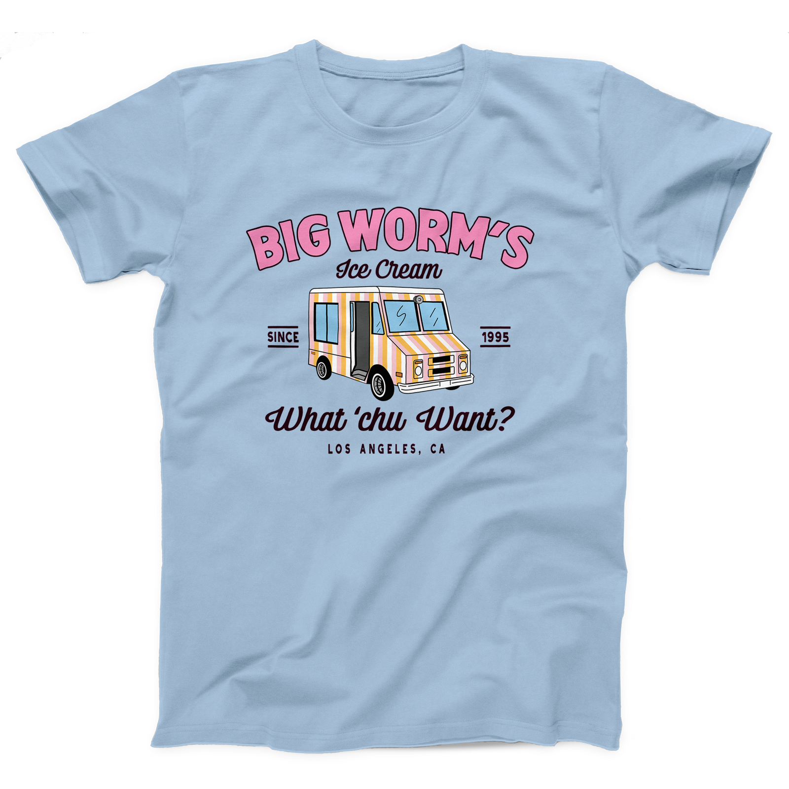 Big Worm's Ice Cream Adult Unisex T-Shirt Twisted Gorilla