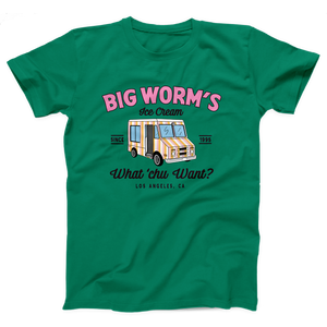 Big Worm's Ice Cream Adult Unisex T-Shirt Twisted Gorilla