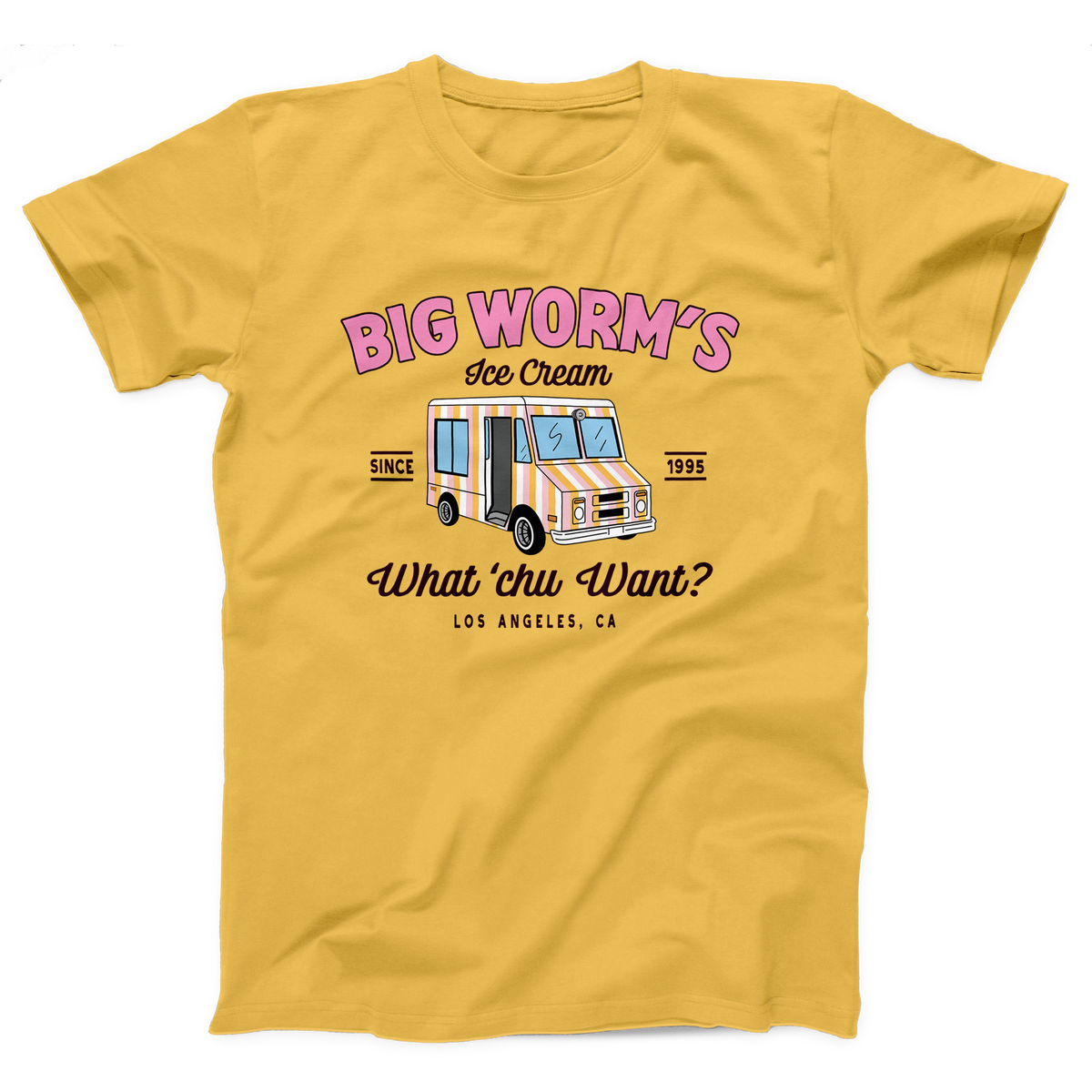 Big Worm's Ice Cream Adult Unisex T-Shirt Twisted Gorilla