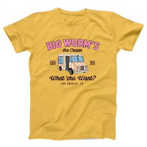 Big Worm's Ice Cream Adult Unisex T-Shirt Twisted Gorilla