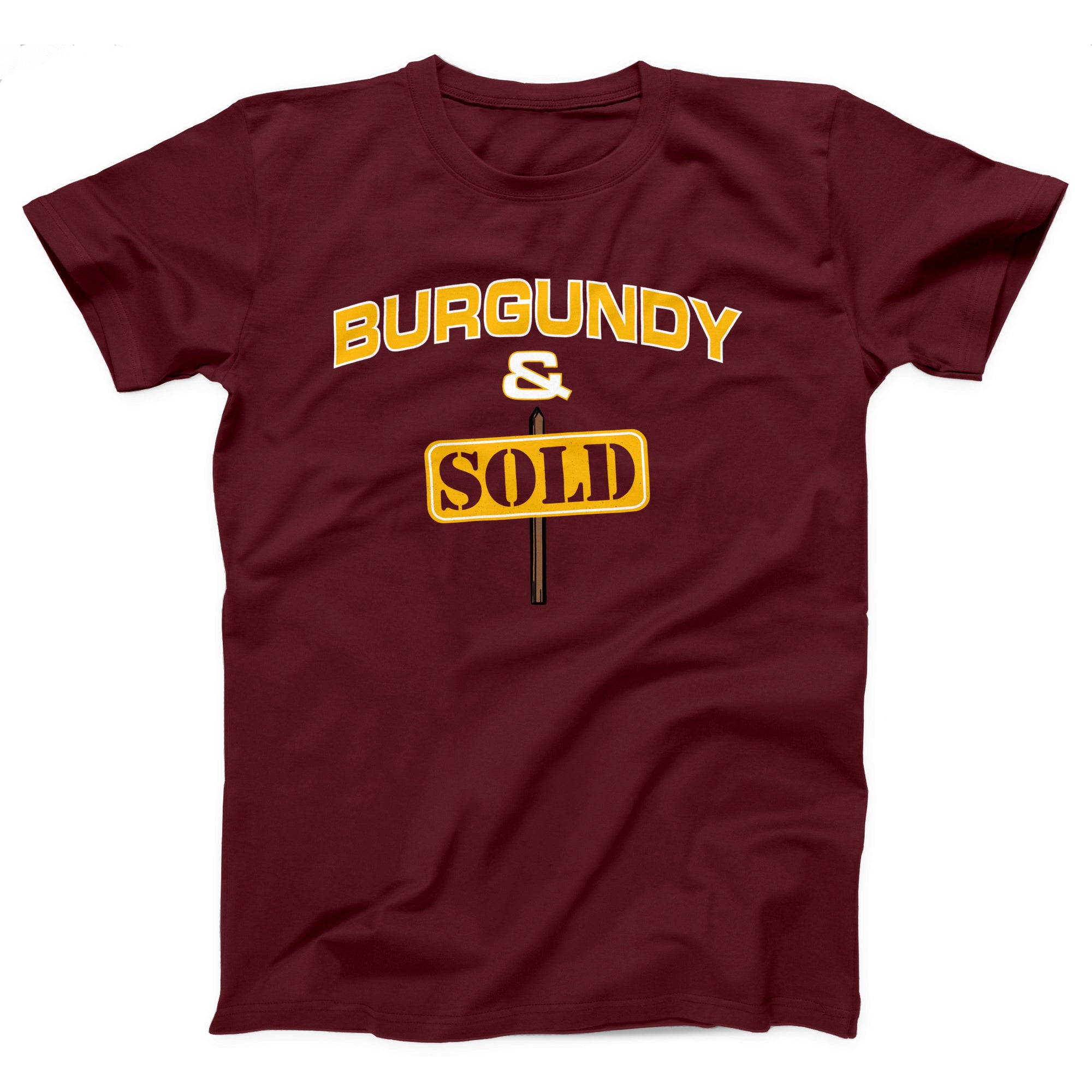 Burgundy & Sold Adult Unisex T-Shirt - Twisted Gorilla