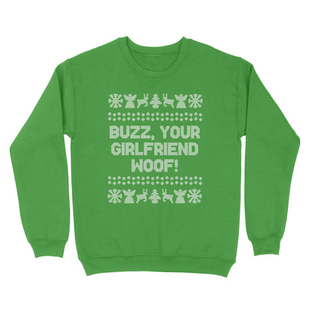 Buzz Your Girlfriend Woof Ugly Sweater Funny and Sarcastic T Shirts Apparel