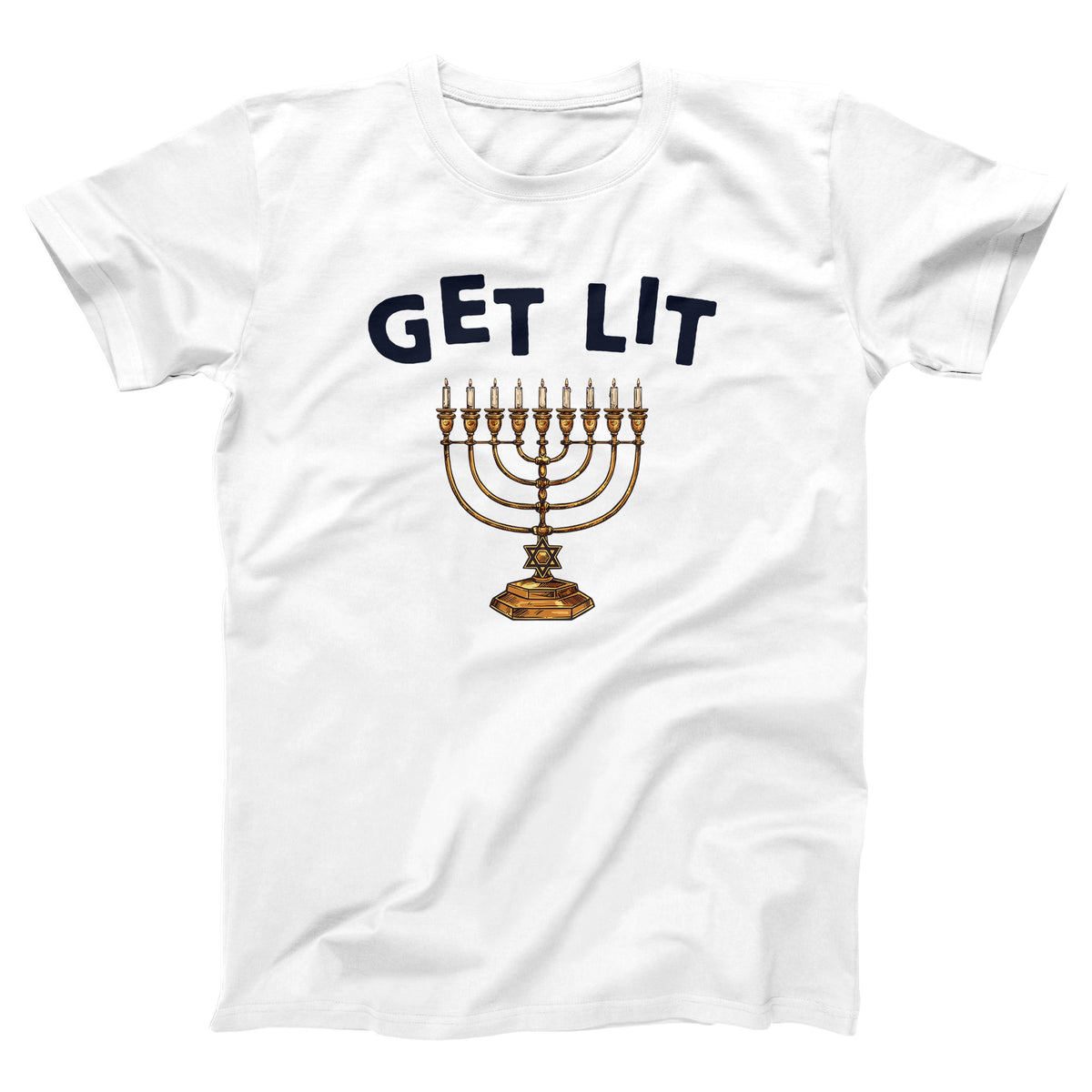 Get Lit for Hanukkah Adult Unisex T-Shirt - Twisted Gorilla