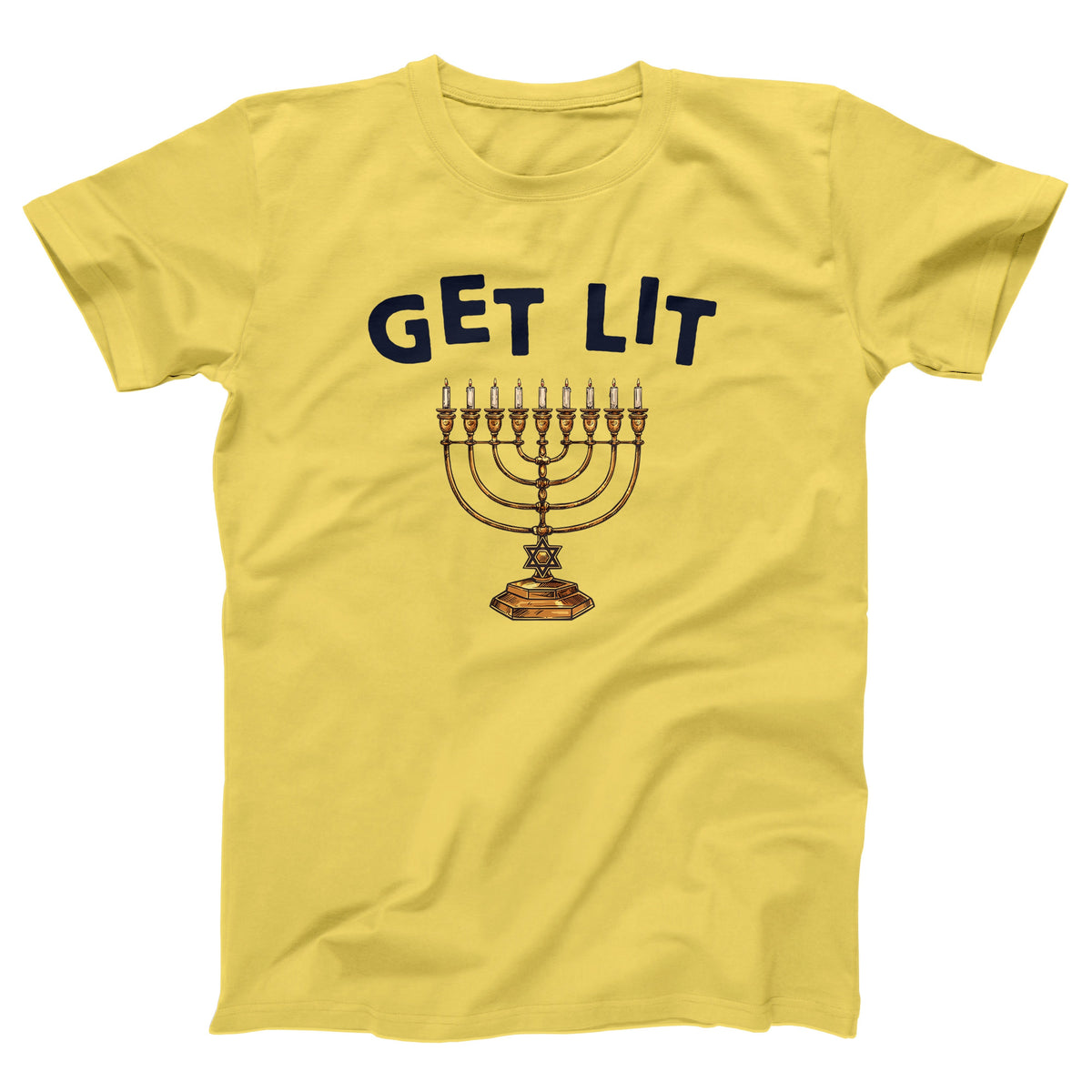 Get Lit for Hanukkah Adult Unisex T-Shirt - Twisted Gorilla