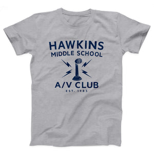 Hawkins Middle School A/V Club Adult Unisex T-Shirt - Twisted Gorilla