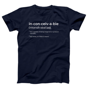 Inconceivable Adult Unisex T-Shirt - Twisted Gorilla