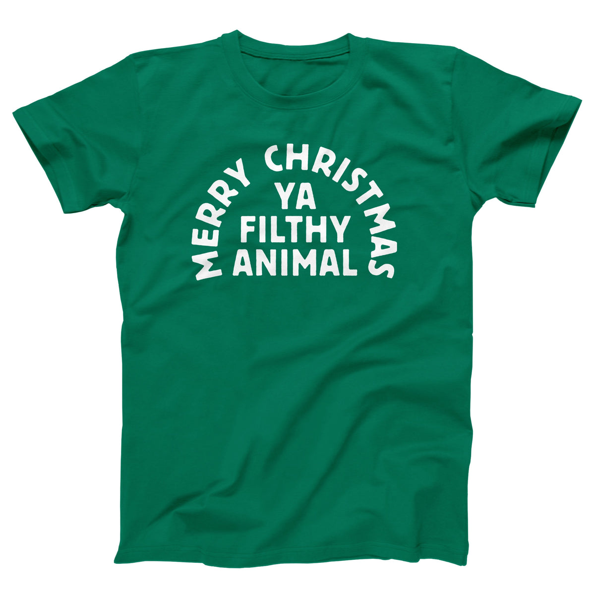 Merry Christmas Ya Filthy Animal Adult Unisex T-Shirt Twisted Gorilla